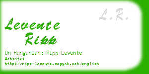 levente ripp business card